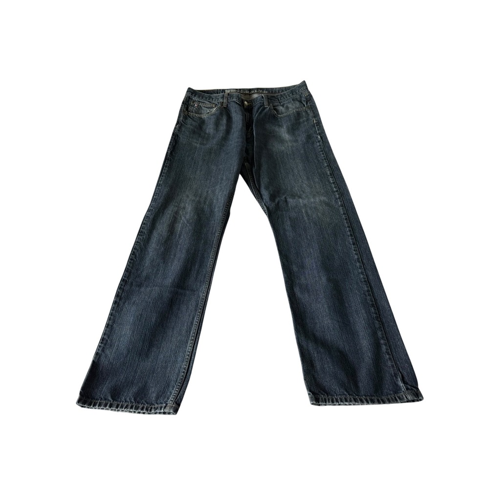Tommy Hilfiger Classic Straight Leg Dark Wash Denim Jeans Mens 36x34